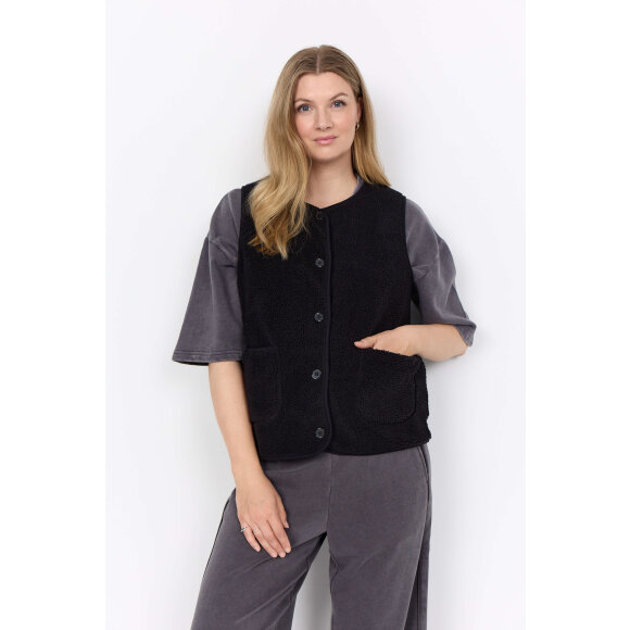 Wasabiconcept Vest - Sort - Overdele til Plus size - Wasabiconcept