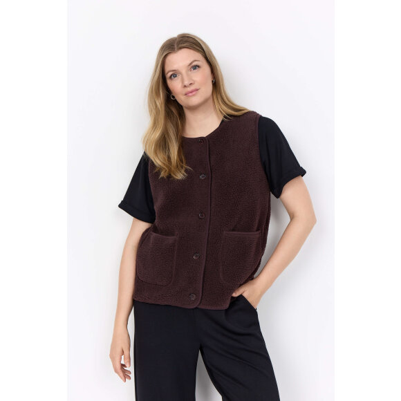 Wasabiconcept vest - brun - Overdele til Plus size - Wasabiconcept