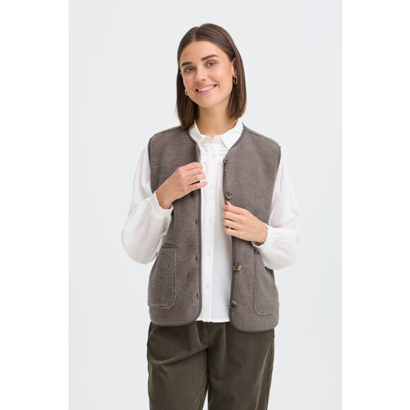 Fransa Vest - grå - Dame - Veste - FRANSA