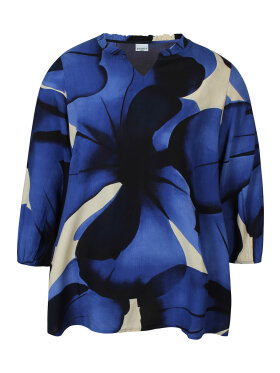 Zhenzi Bluse - Blå - Overdele til Plus size - Zhenzi