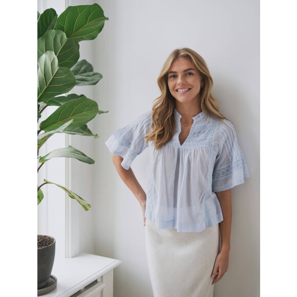 Neo Noir Bluse - lyseblå - Dame - Bluser - Neo Noir