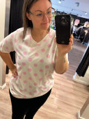 Cassiopeia t-shirt - rosa/prikker - Overdele til Plus size - CASSIOPEIA