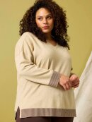 Zhenzi Strik - sand - Overdele til Plus size - Zhenzi Zhenzi Strik - sand - Overdele til Plus size - Zhenzi