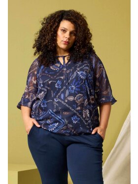 Zhenzi Bluse - blå - Overdele til Plus size - Zhenzi Zhenzi Bluse - blå - Overdele til Plus size - Zhenzi