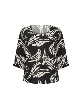 Wasabiconcept bluse - sort/hvid - Overdele til Plus size - Wasabiconcept