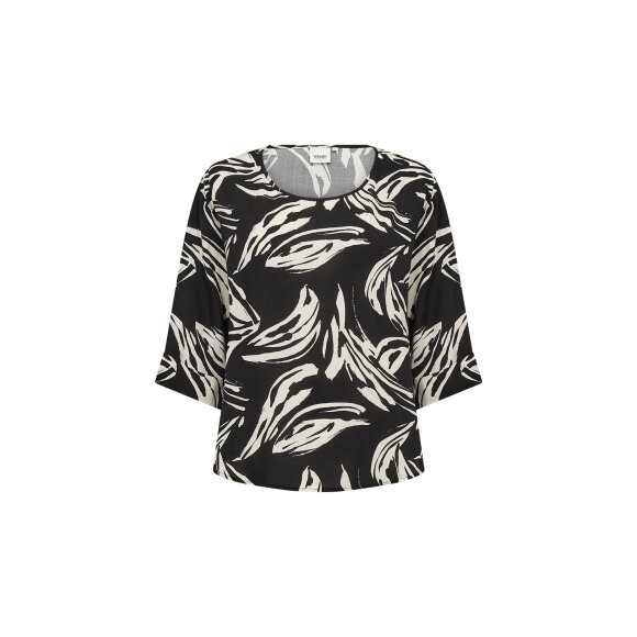 Wasabiconcept bluse - sort/hvid - Overdele til Plus size - Wasabiconcept