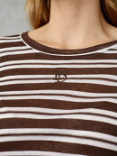 Love & divine mesh bluse - brun/striber - Dame - T-shirts - love & divine