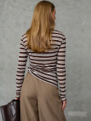 Love & divine mesh bluse - brun/striber - Dame - T-shirts - love & divine