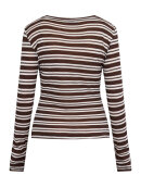 Love & divine mesh bluse - brun/striber - Dame - T-shirts - love & divine