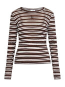 Love & divine mesh bluse - brun/striber - Dame - T-shirts - love & divine