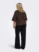Only Carmakoma strik - coffee - Overdele til Plus size - ONLY CarmaKoma