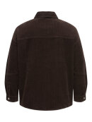 Only Carmakoma fløjls skjorte/jakke - brun - Overdele til Plus size - ONLY CarmaKoma