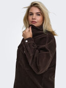 Only Carmakoma fløjls skjorte/jakke - brun - Overdele til Plus size - ONLY CarmaKoma