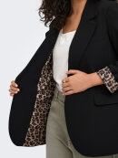 Only Carmakoma blazer - sort/leo - Overdele til Plus size - ONLY CarmaKoma