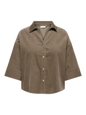 Only Carmakoma skjorte - walnut - Overdele til Plus size - ONLY CarmaKoma