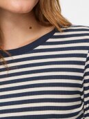 Vila T-shirt L/Æ - off/navy striber - Dame - T-shirts - VILA