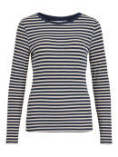 Vila T-shirt L/Æ - off/navy striber - Dame - T-shirts - VILA