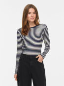 Vila T-shirt L/Æ - off/navy striber - Dame - T-shirts - VILA