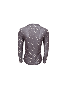 Black Colour Bluse Mesh - brun/dot - Dame - Bluser - Black Colour