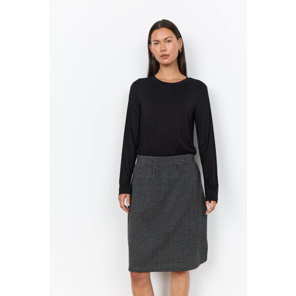 Soyaconcept Nederdel - sort meleret/off - Dame - Nederdele - Soyaconcept 