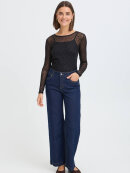 Fransa Mesh Bluse  - sort/hjerte - Dame - Bluser - FRANSA