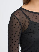 Fransa Mesh Bluse  - sort/hjerte - Dame - Bluser - FRANSA