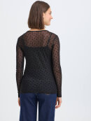 Fransa Mesh Bluse  - sort/hjerte - Dame - Bluser - FRANSA