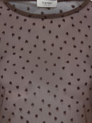 Fransa mesh Bluse - brun/hjerte - Dame - Bluser - FRANSA