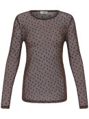 Fransa mesh Bluse - brun/hjerte - Dame - Bluser - FRANSA
