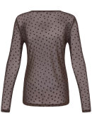 Fransa mesh Bluse - brun/hjerte - Dame - Bluser - FRANSA