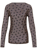 Fransa mesh bluse - brun/sløjfe - Dame - Bluser - FRANSA