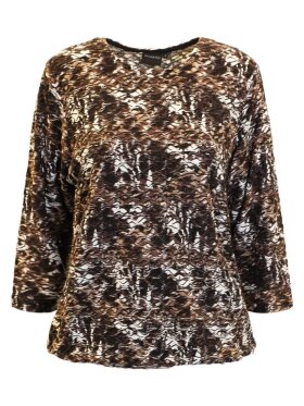 Brandtex bluse - brun mix - Dame - Bluser - Brandtex