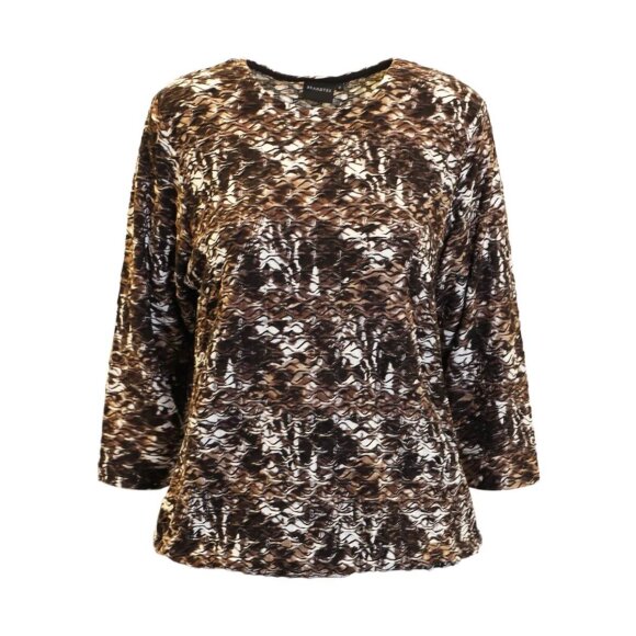 Brandtex bluse - brun mix - Dame - Bluser - Brandtex