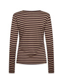 Soyaconcept T-shirt L/Æ - brun/sand striber - Dame - Bluser - Soyaconcept 