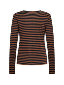 Soyaconcept T-shirt L/Æ - navy/camel stribet - Dame - Bluser - Soyaconcept 