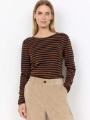 Soyaconcept T-shirt L/Æ - navy/camel stribet - Dame - Bluser - Soyaconcept 
