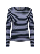 Soyaconcept T-Shirt L/Æ - navy/lysblå stribet - Dame - T-shirts - Soyaconcept 
