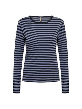 Soyaconcept T-Shirt L/Æ - navy/lysblå stribet - Dame - T-shirts - Soyaconcept 