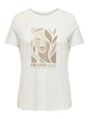 Only Carmakoma t-shirt - creme - Overdele til Plus size - ONLY CarmaKoma