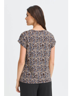 Fransa T-shirt - blå/brun - Dame - T-shirts - FRANSA