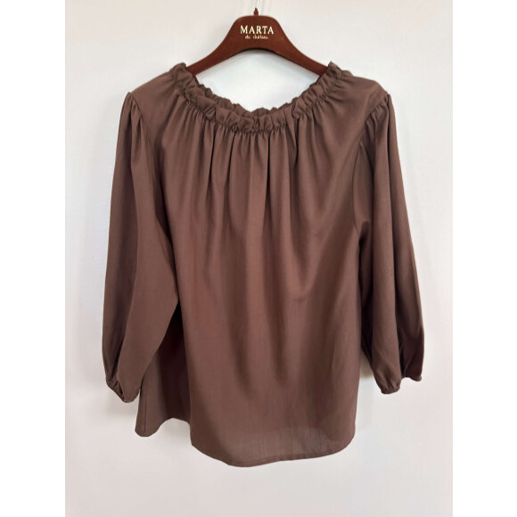 Marta Bluse - Brun - Dame - Bluser - MARTA