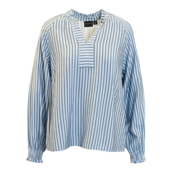 Brandtex bluse - stribet blå - Dame - Bluser - Brandtex