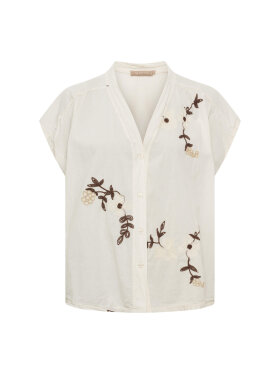 Marta Top - beige/brodering  - Toppe til dame - Sommertoppe mm. - MARTA
