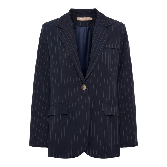 Marta Blazer - Navy/striber - Blazer til kvinder - MARTA