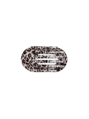 Black Colour Hårspænde - white/leo - Hår Accessories - Black Colour