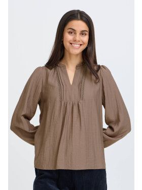 Fransa Bluse - GIDA - lysebrun - Dame - Bluser - FRANSA Fransa Bluse - GIDA - lysebrun - Dame - Bluser - FRANSA