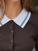 Neo noir Polo Cardigan  - Lækre striktrøjer til kvinder - Neo Noir