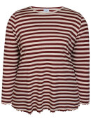 Zhenzi t-shirt l/æ - vinrød/striber - Overdele til Plus size - Zhenzi Zhenzi t-shirt l/æ - vinrød/striber - Overdele til Plus size - Zhenzi