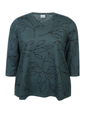 Zhenzi bluse - petrol mix - Overdele til Plus size - Zhenzi Zhenzi bluse - petrol mix - Overdele til Plus size - Zhenzi
