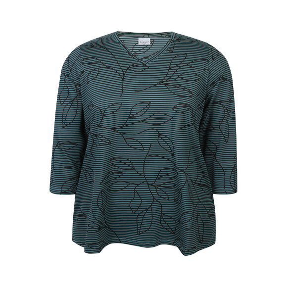 Zhenzi bluse - petrol mix - Overdele til Plus size - Zhenzi Zhenzi bluse - petrol mix - Overdele til Plus size - Zhenzi